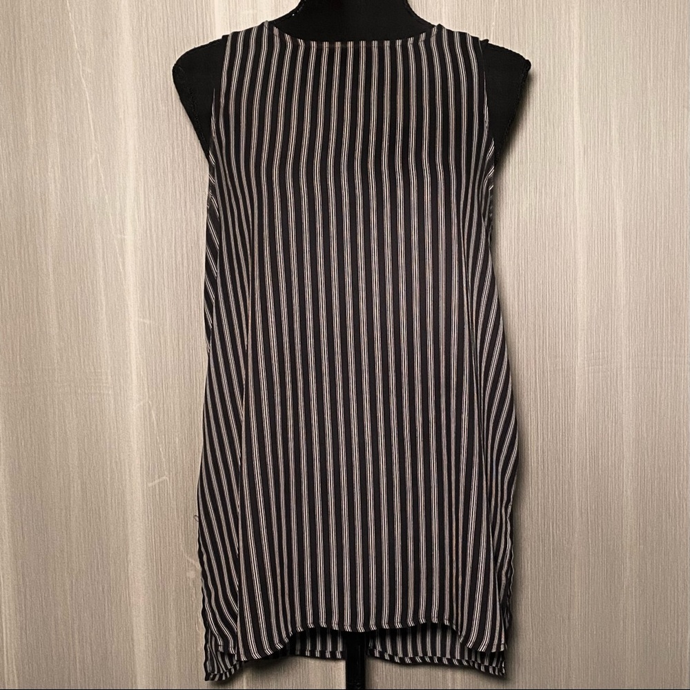 B&W Striped Sleeveless Top